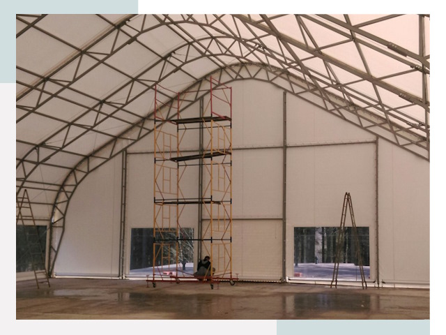 Шатровые ангары в Ступино