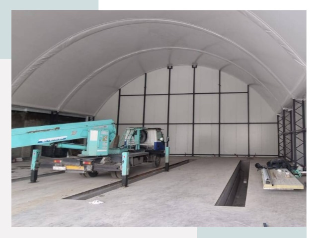 Внутреннее оснащение ангаров в Ступино