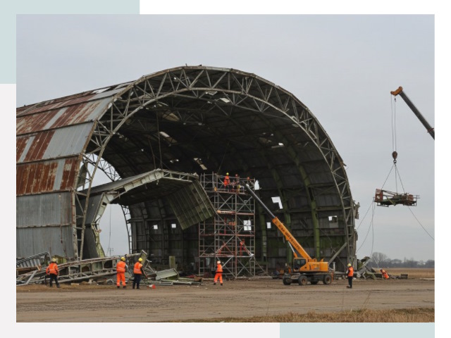 Демонтаж ангаров в Ступино